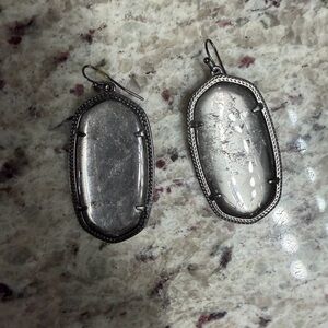 Kendra Scott Silver Oval Earrings